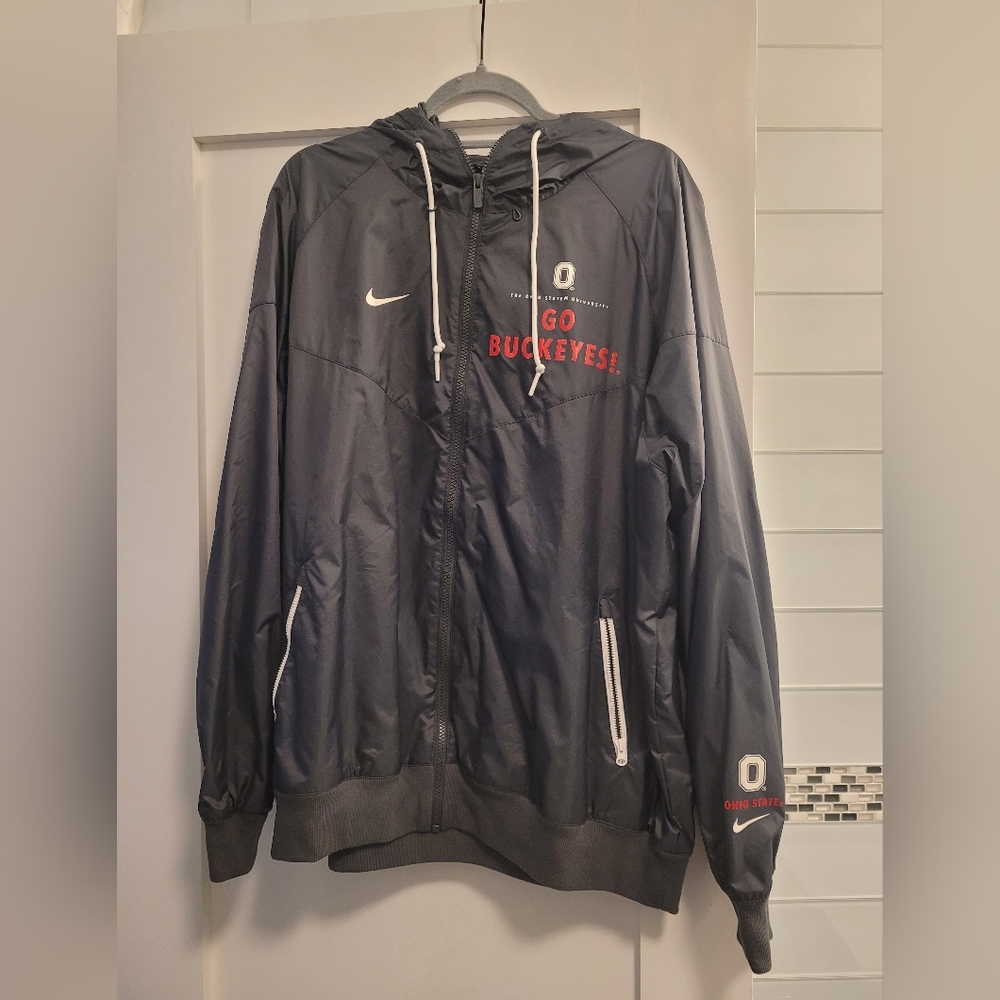 Nike Ohio State OSU, full zip jacket, men's XL, charcoal/black